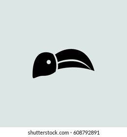 Parrot icon isolated on white background.