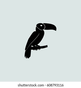 Parrot icon isolated on white background.