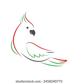 Parrot icon logo design template