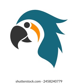 Parrot icon logo design template