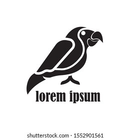 Parrot Icon Logo Symbol Design Vector Illustration, on white background
