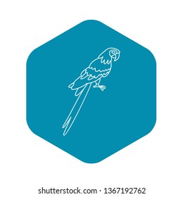 Parrot icon. Outline illustration of parrot vector icon for web