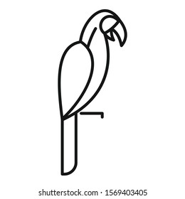 Parrot icon. Outline parrot vector icon for web design isolated on white background