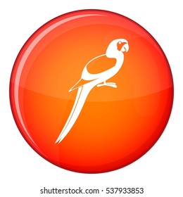 Parrot icon in red circle isolated on white background vector illustration