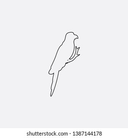 parrot icon sign signifier vector