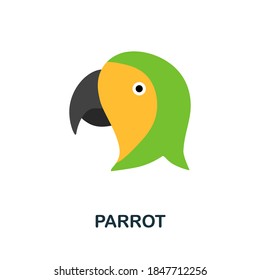 Parrot icon. Simple element from home animals collection. Creative Parrot icon for web design, templates, infographics and more