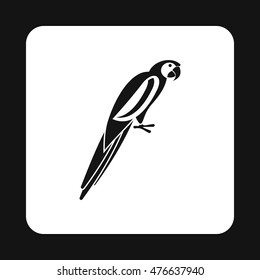 Parrot icon in simple style isolated on white background. Birds symbol