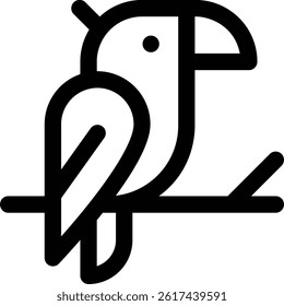 parrot icon. Thin Linear Style Design Isolated On White Background