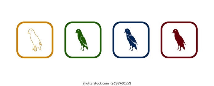 parrot icon vector illustration. parrot icon in different color design.