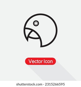 Ilustración de vectores de iconos de loro Esp10
