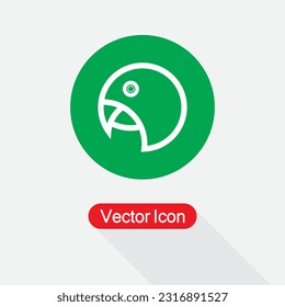 Ilustración de vectores de iconos de loro Esp10