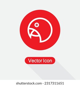 Parrot Icon Vector Illustration Esp10