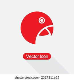 Ilustración de vectores de iconos de loro Esp10