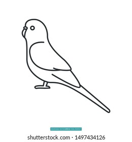 parrot icon vector illustration logo template for many purpose. Isolated on white background.
