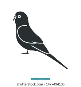 parrot icon vector illustration logo template for many purpose. Isolated on white background.