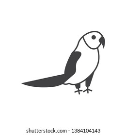 Parrot icon- vector sign symbol. Parrot illustration.