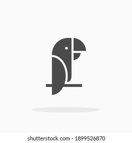 Parrot icon. For your design, logo. Vector illustration.