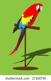  Parrot illustration. Vector. Without mesh.