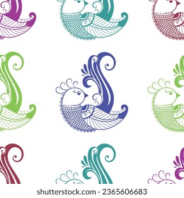 The "Parrot Illustrator Seamless Design Pattern" is a vibrant and versatile artistic motif featuring intricately detailed parrot illustrations.