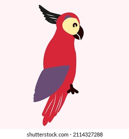 parrot indian oriental colorful vector illustration