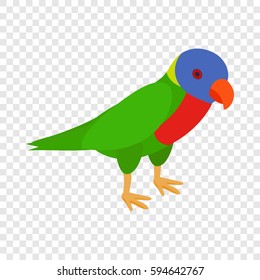Parrot isometric icon 3d on a transparent background vector illustration