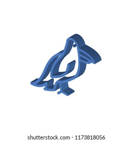 Parrot isometric left top view 3D icon