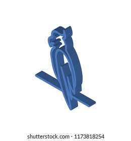 Parrot isometric left top view 3D icon