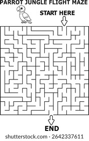Parrot jungle flight maze for kids fun activity game