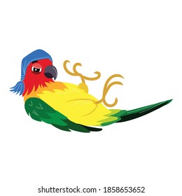 Parrot lies icon. Cartoon of parrot lies vector icon for web design isolated on white background