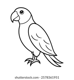 parrot of a line art vector (2)