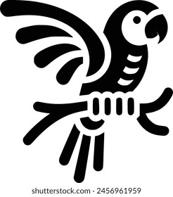 Parrot Line Drawing royalty-free images