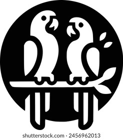 Parrot Line Drawing royalty-free images