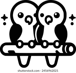 Parrot Line Drawing royalty-free images