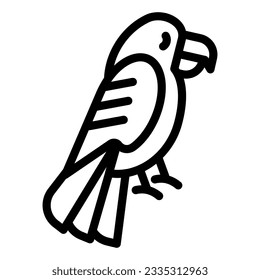 Parrot line icon. Bird vector illustration isolated on white. Animal outline style designed for and app. Eps 10.