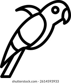 Parrot Line Vector Icon Design