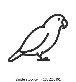 parrot, linear icon. Editable stroke