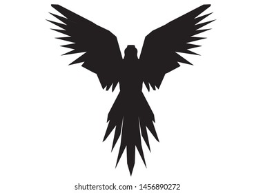  Parrot Logo Art Graphics Black