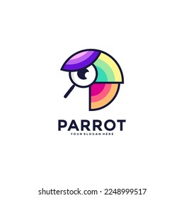 Parrot logo colorful vector illustration.