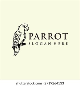 Logotipo de loro elemento de diseño Plantilla de Vector