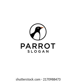 Parrot logo design icon template