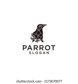 Plantilla de icono de diseño del logotipo de loros