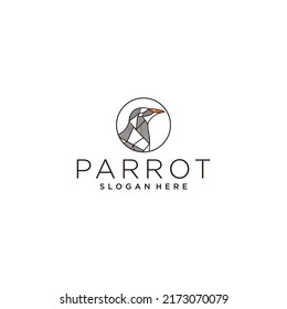 Parrot logo design icon template