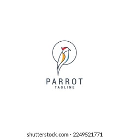 Parrot logo design icon vector