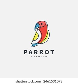 parrot logo design macaw vector illustration for of bird lovers 6 