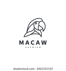 parrot logo design macaw vector illustration for of bird lovers 8