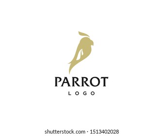 Parrot logo design. Simple modern logo vector. Flat style symbol.