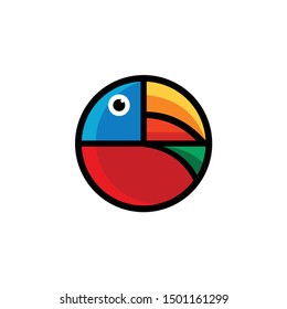 parrot logo design template inspiration, vector illustration