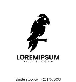 parrot logo design template vector