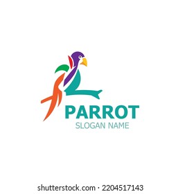 Parrot Logo design, themes animal creative template