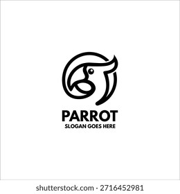 Diseño de logotipo de loro en Vector